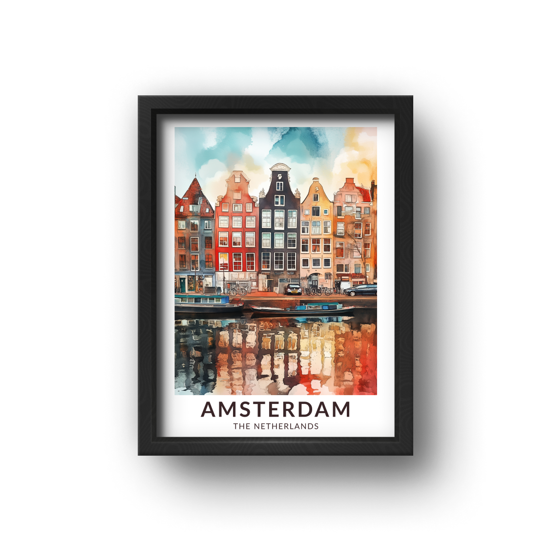 城市旅遊海報 - 阿姆斯特丹 Amsterdam , 荷蘭 The Netherlands
