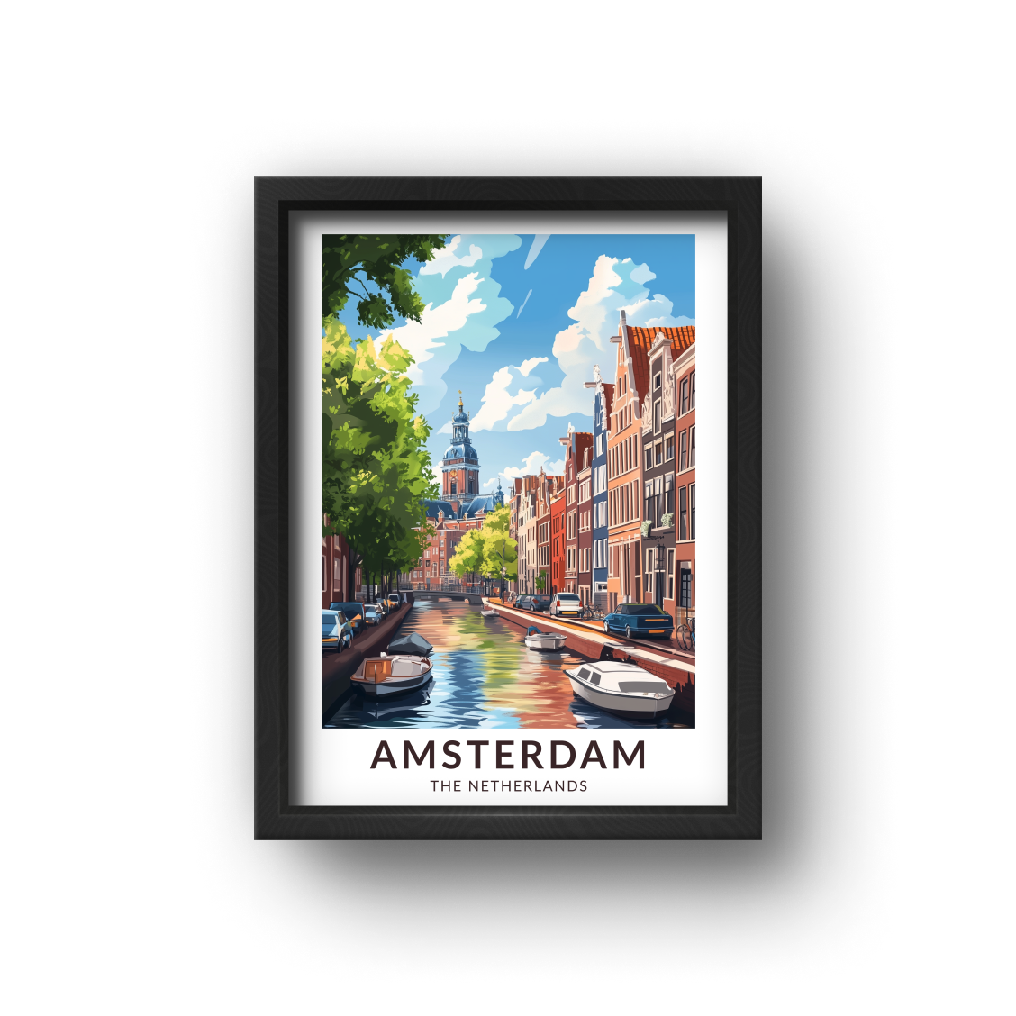 城市旅遊海報 - 阿姆斯特丹 Amsterdam , 荷蘭 The Netherlands