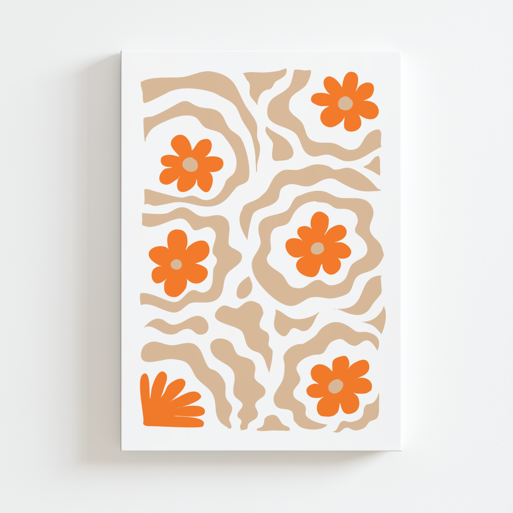 花卉海報 - 留白之間