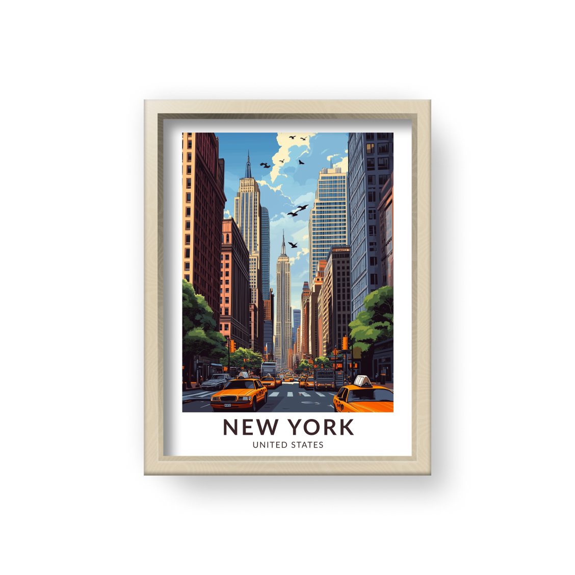 城市旅遊海報 - 紐約 New York , 美國 United States