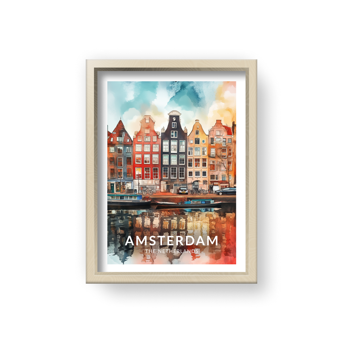 城市旅遊海報 - 阿姆斯特丹 Amsterdam , 荷蘭 The Netherlands