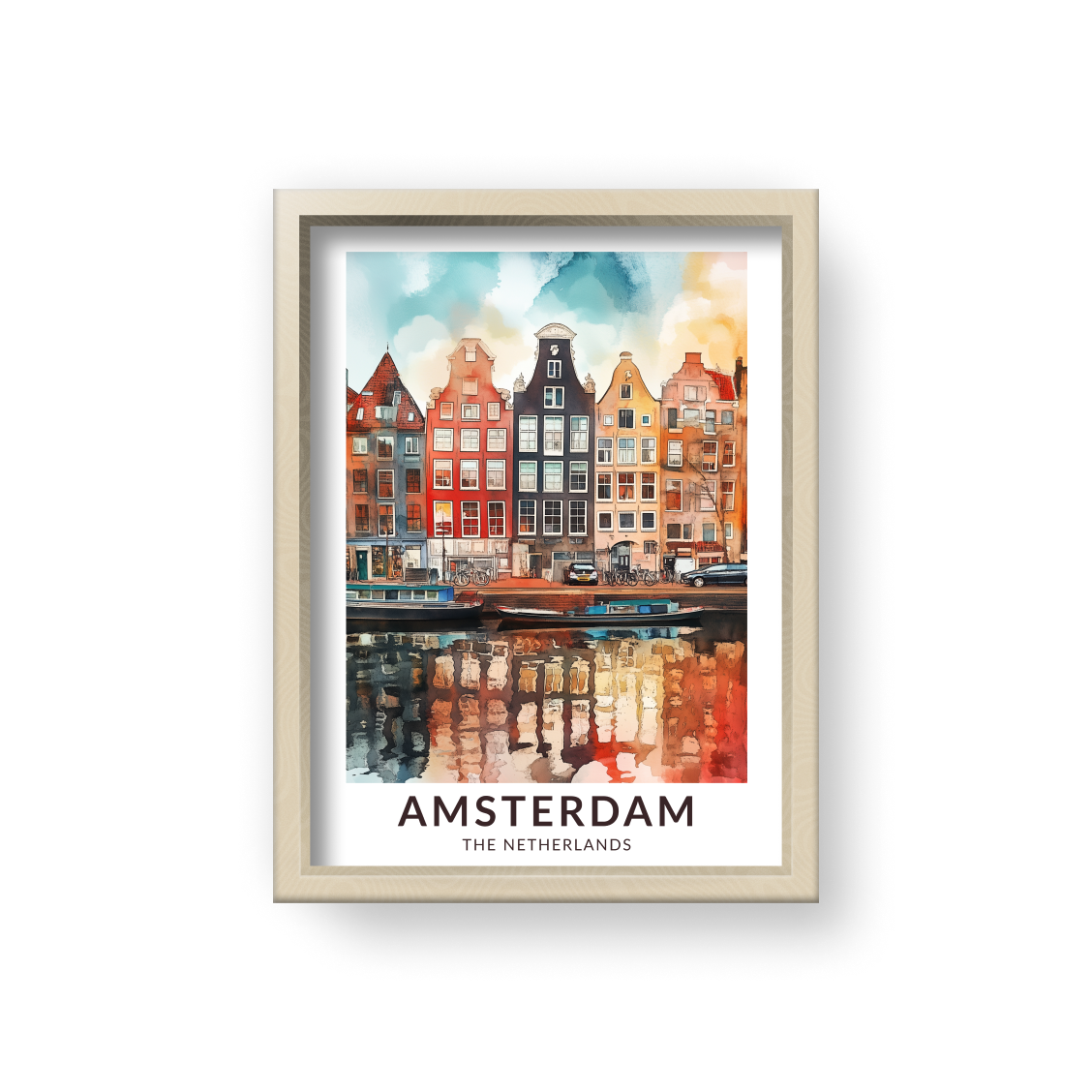 城市旅遊海報 - 阿姆斯特丹 Amsterdam , 荷蘭 The Netherlands
