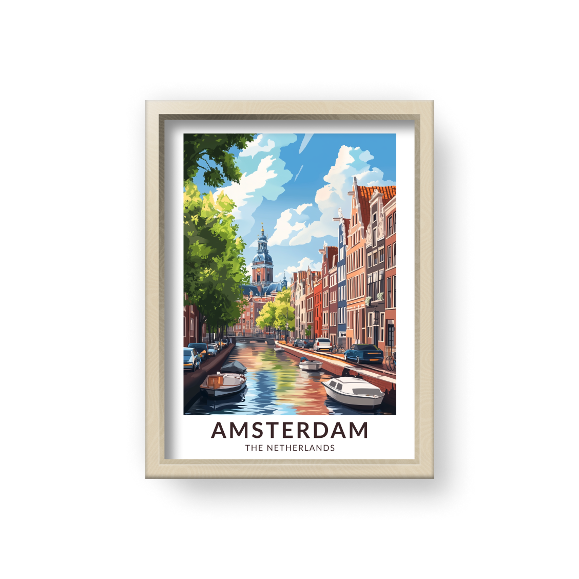 城市旅遊海報 - 阿姆斯特丹 Amsterdam , 荷蘭 The Netherlands