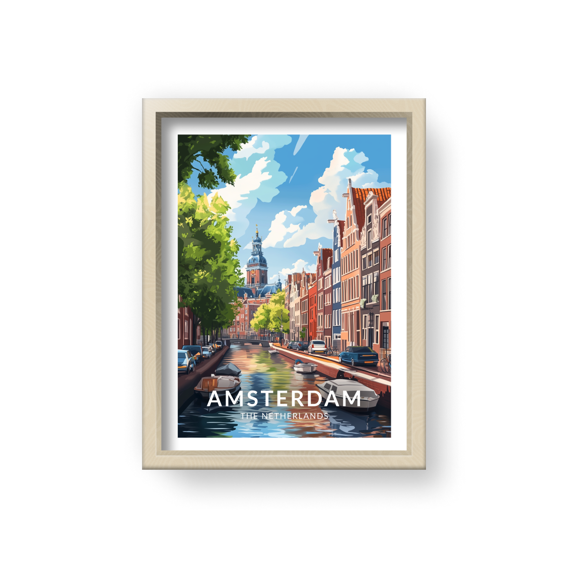 城市旅遊海報 - 阿姆斯特丹 Amsterdam , 荷蘭 The Netherlands