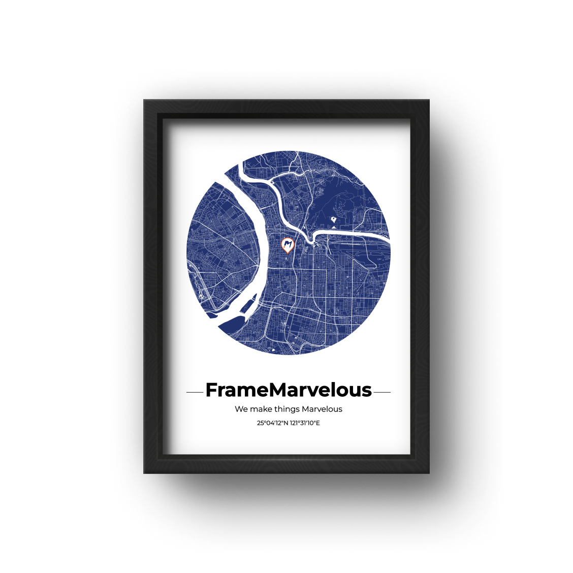 城市地圖海報 - FrameMarvelous , 客製