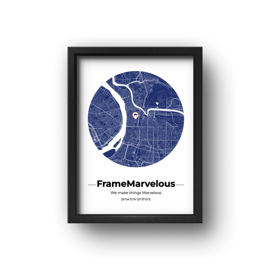 城市地圖海報 - FrameMarvelous , 客製