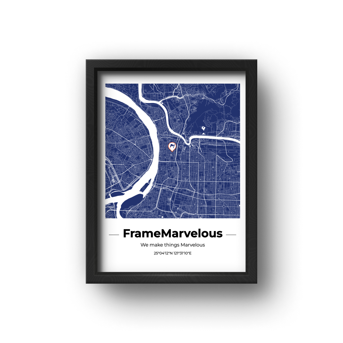 城市地圖海報 - FrameMarvelous , 客製