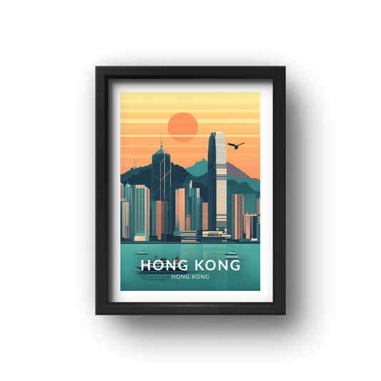 城市旅遊海報 - 香港 Hong Kong