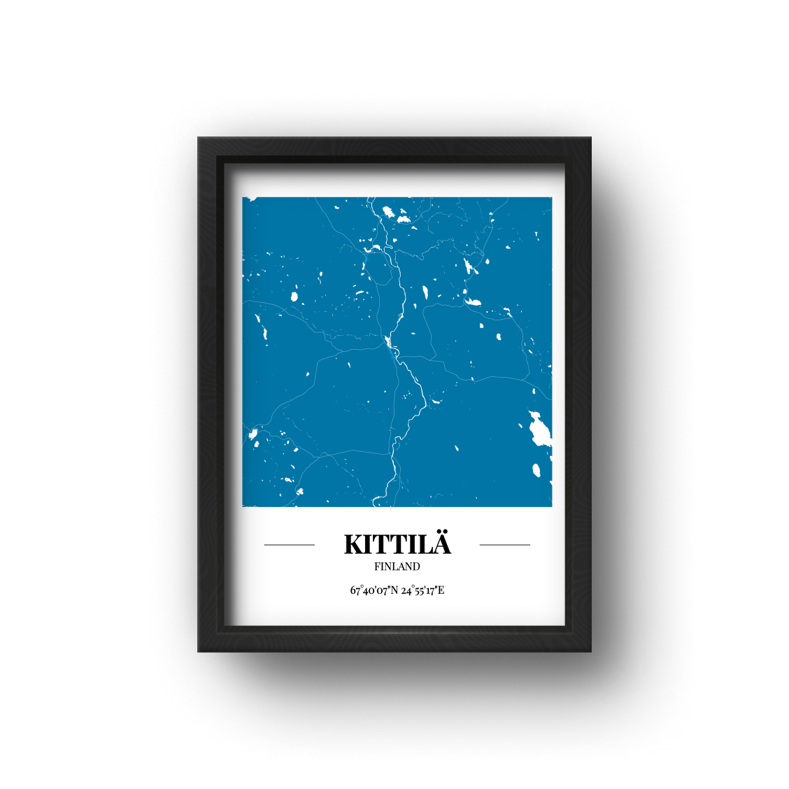 城市地圖海報 - 基蒂萊 Kittilä , 芬蘭 Finland