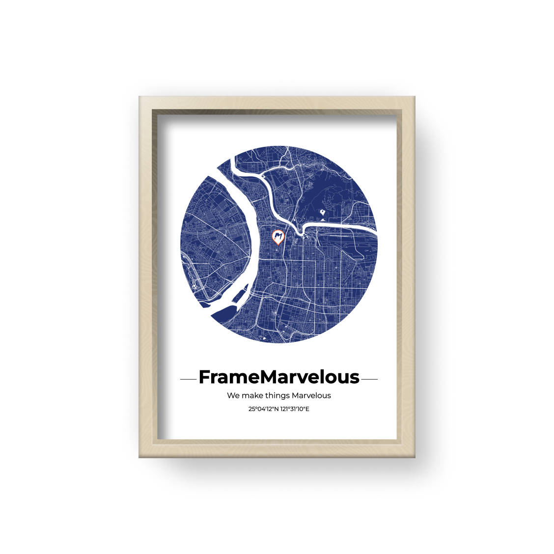 城市地圖海報 - FrameMarvelous , 客製