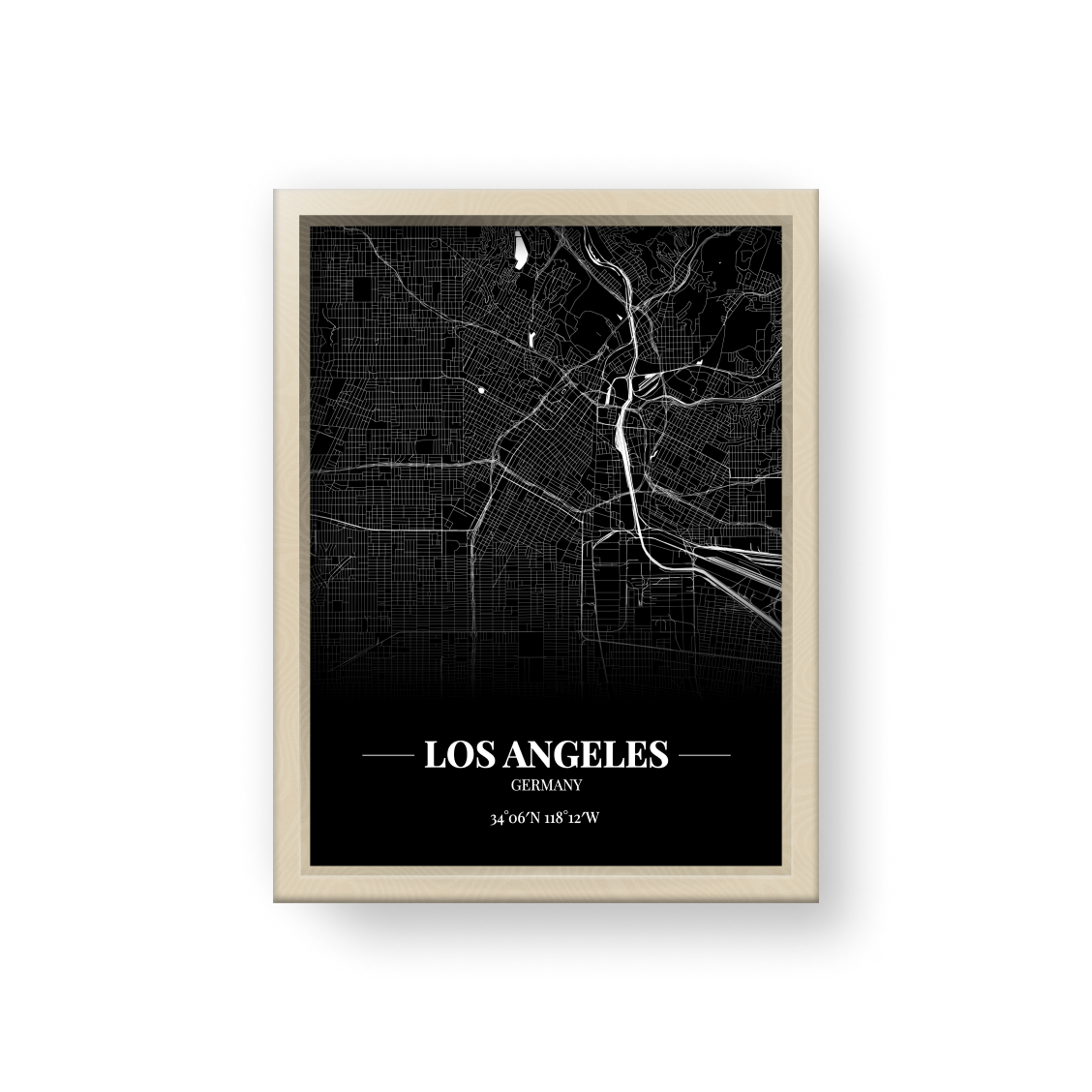 城市地圖海報 - 洛杉磯 Los Angeles , 美國 United States