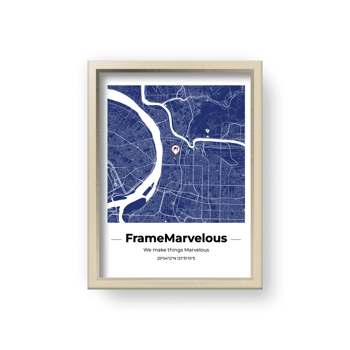 城市地圖海報 - FrameMarvelous , 客製