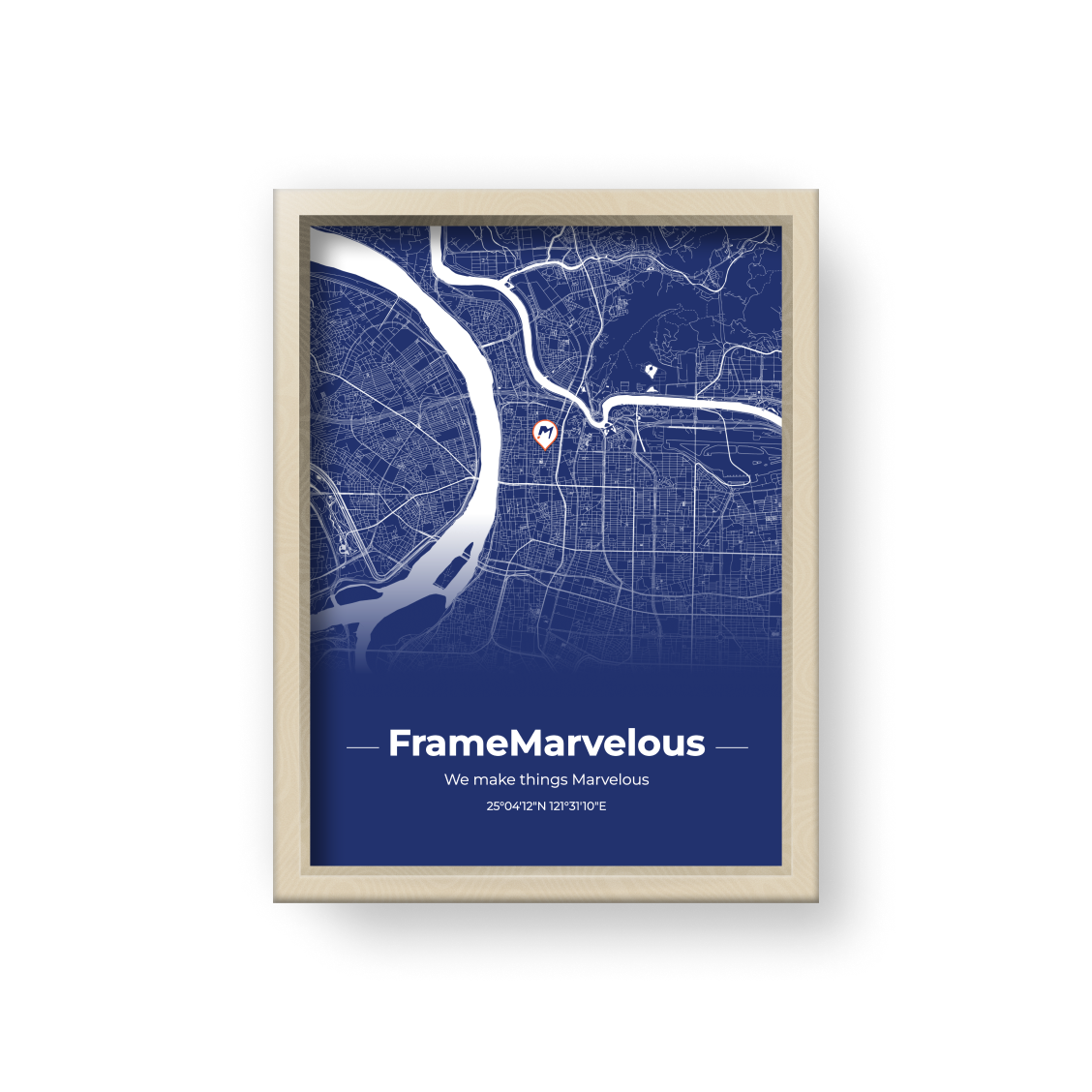 城市地圖海報 - FrameMarvelous , 客製