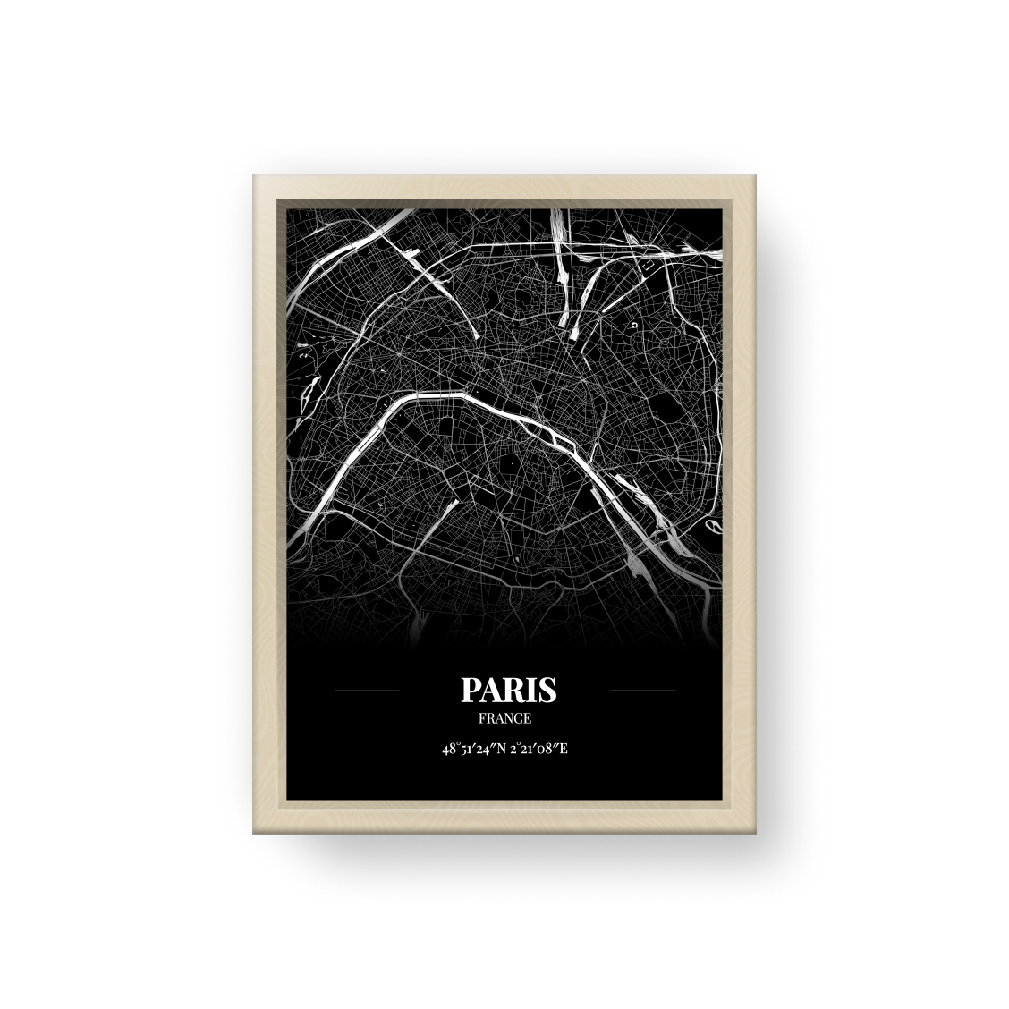 城市地圖海報 - 巴黎 Paris , 法國 France