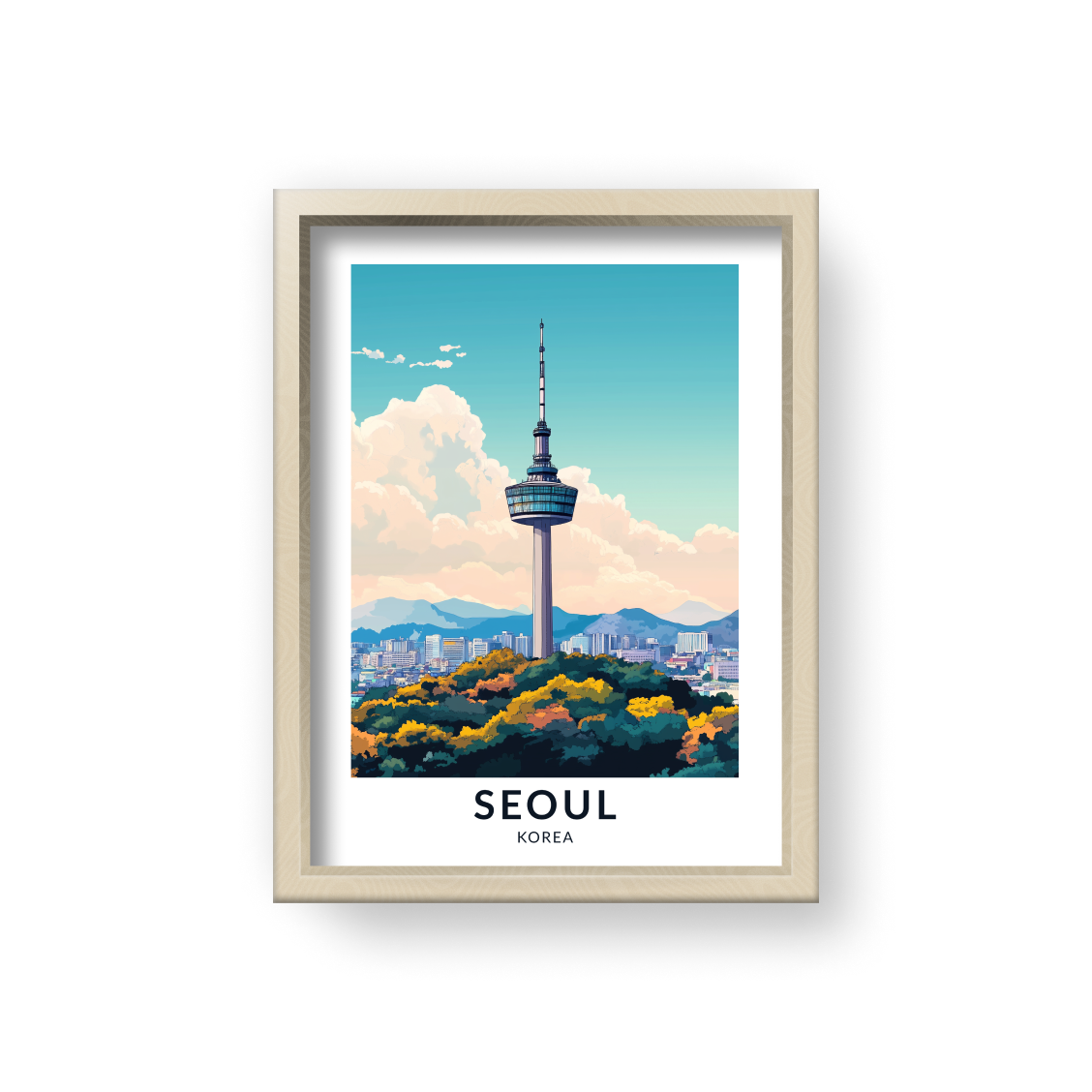 城市旅遊海報 - 首爾 Seoul , 韓國 Korea