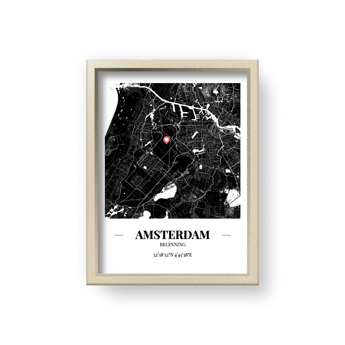 【客製化】城市地圖海報 - 阿姆斯特丹 Amsterdam