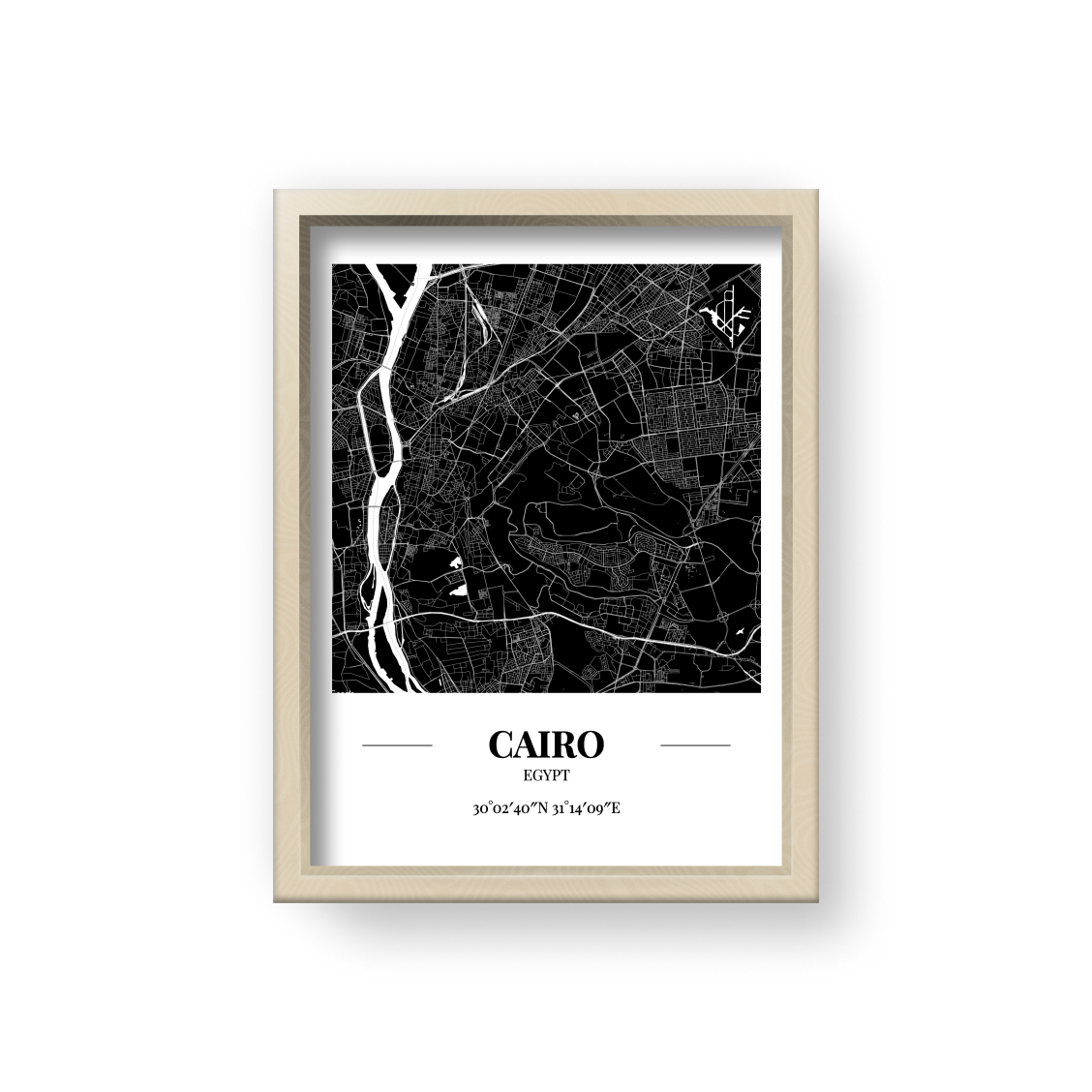 城市地圖海報 - 開羅 Cairo , 埃及 Egypt